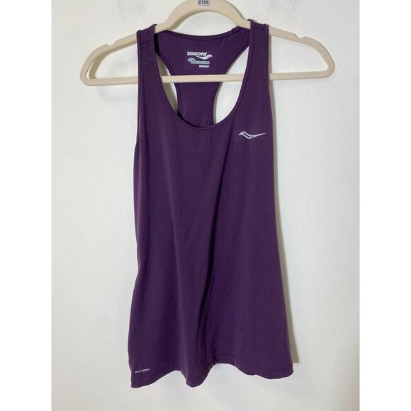 Saucony Run Dry Purple Athletic Tank Sz M - Picture 1 of 3